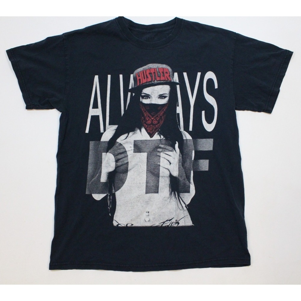 HUSTLER Size‎ M ALWAYS  DTF Short Sleeve T-Shirt Well Worn See Photos